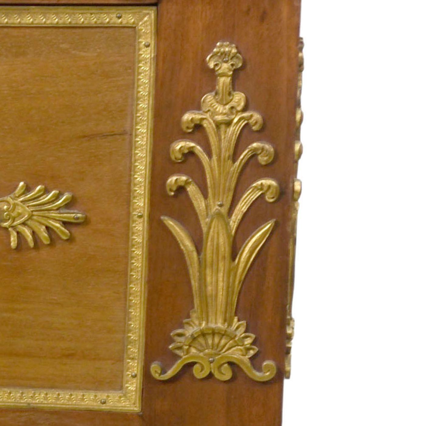 Empire Style Desk Rich Register of Gilded Bronze For Sale 7