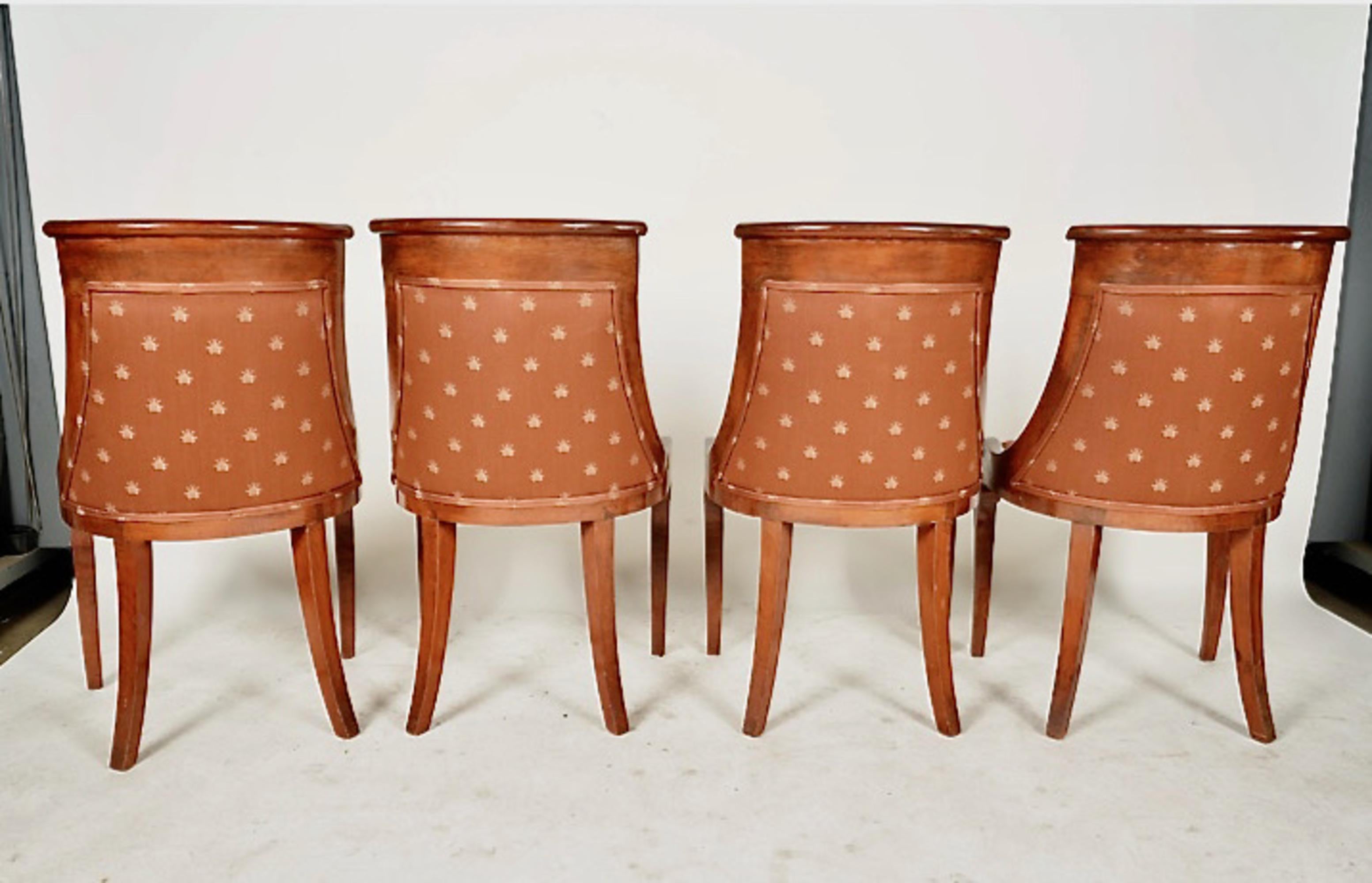 Empire-Style Dining Chairs, Set of 6 In Good Condition For Sale In Pasadena, CA