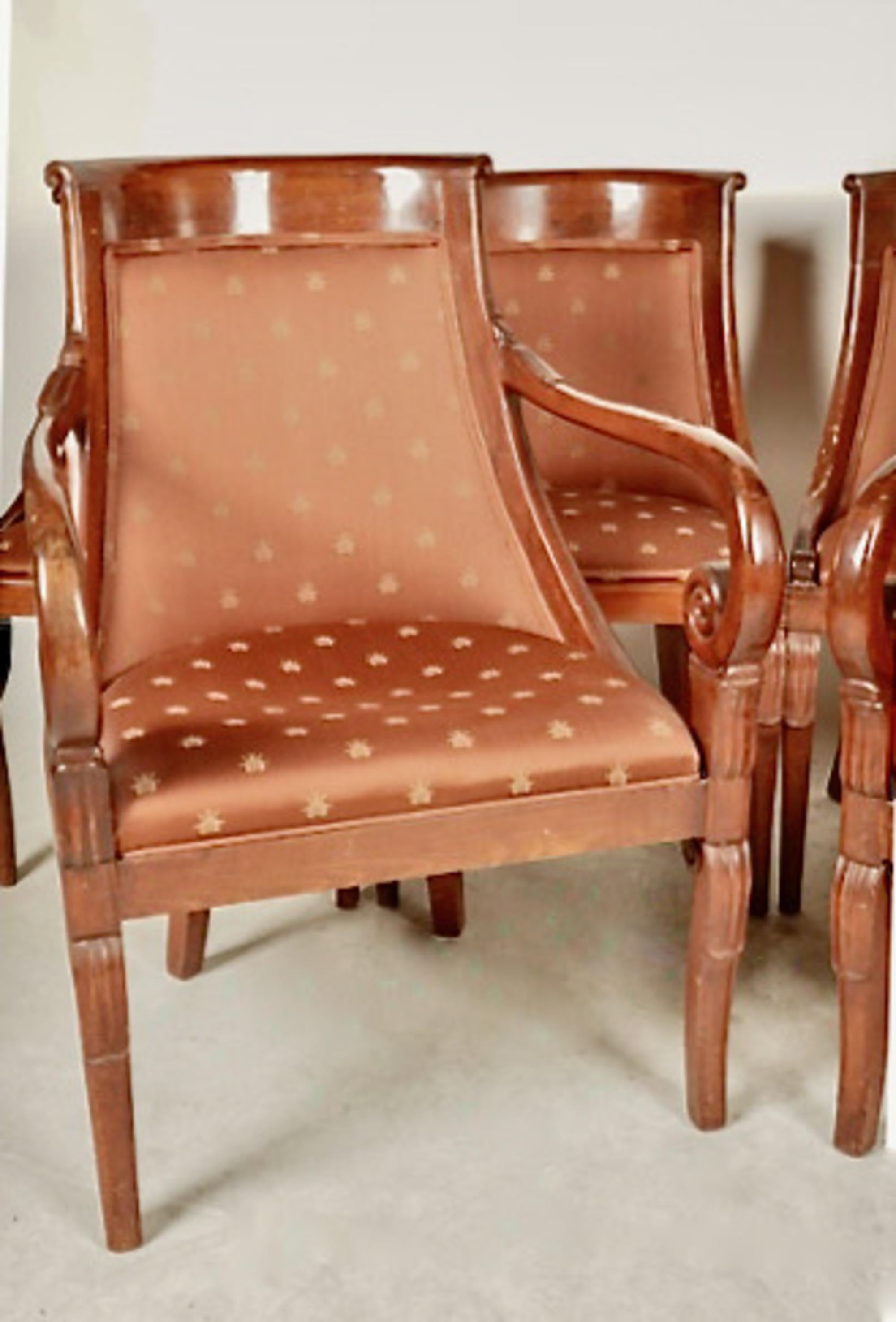 Empire-Style Dining Chairs, Set of 6 For Sale 1