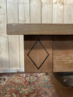 Empire Style Dining Table in Cherry Wood with "Curule" Legs, 20th Century