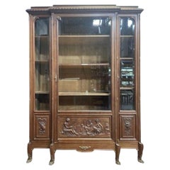 Empire style display cabinet-library in mahogany