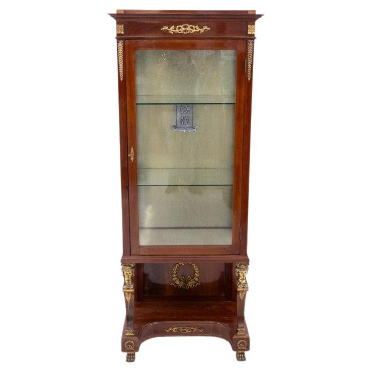 Vitrine de style Empire, fin du 19e siècle, Europe du Sud.