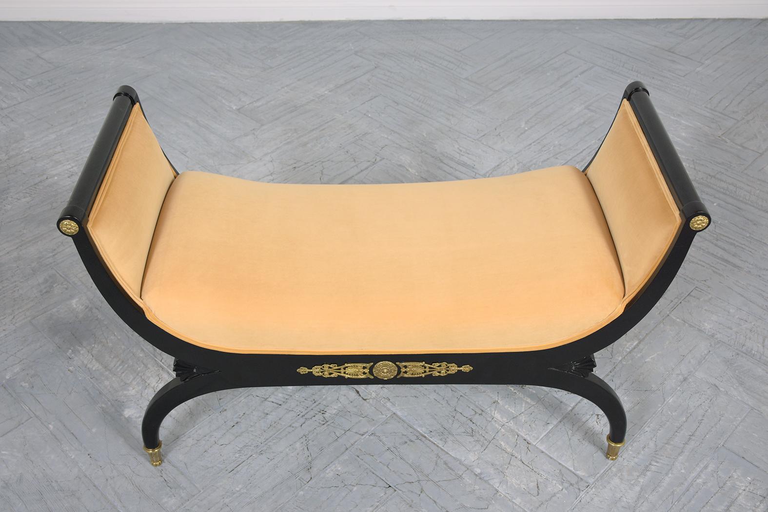 padded upholstered bench asian empire