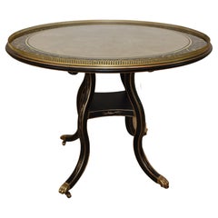 Empire Style Eglomise Mirrored Center Table E.J. Victor