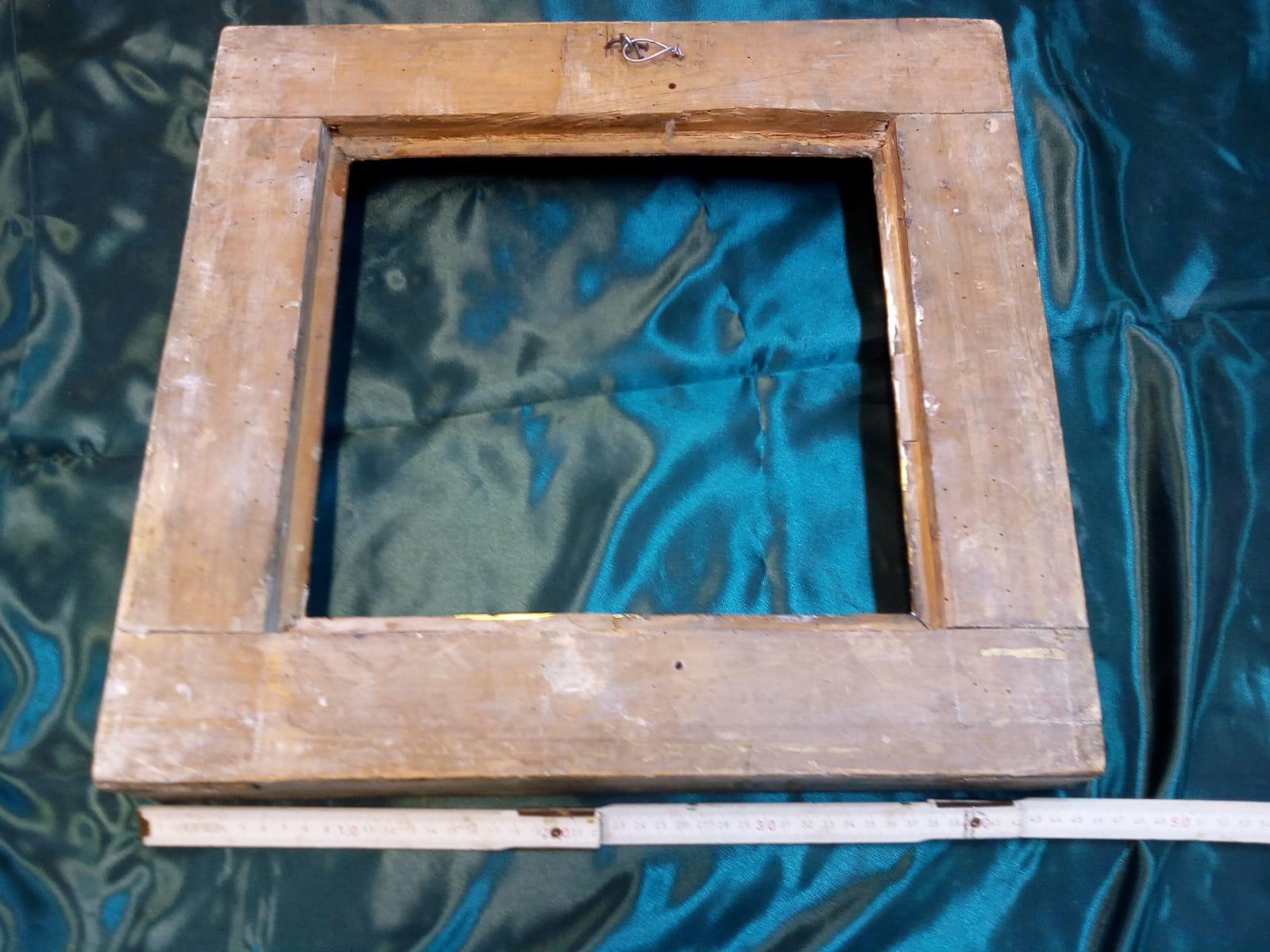 19th Century Empire Style Frame Gilded in Pure Gold For Sale 4