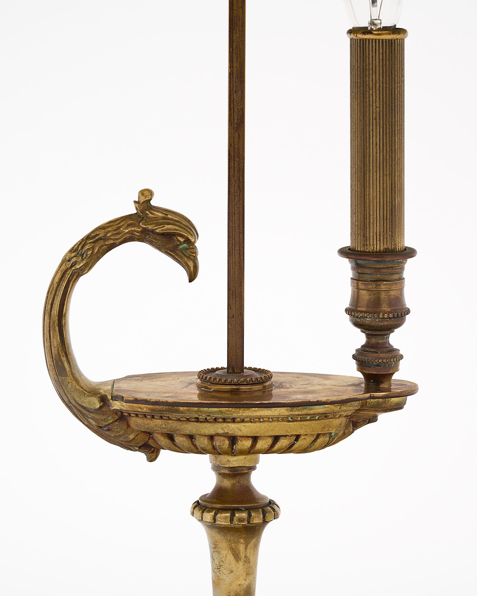 Bronze Empire Style French Antique Lamp For Sale
