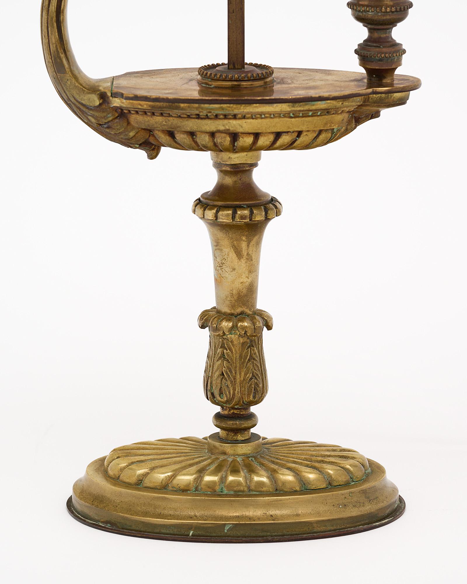 Bronze Lampe d'antiquités française de style Empire en vente