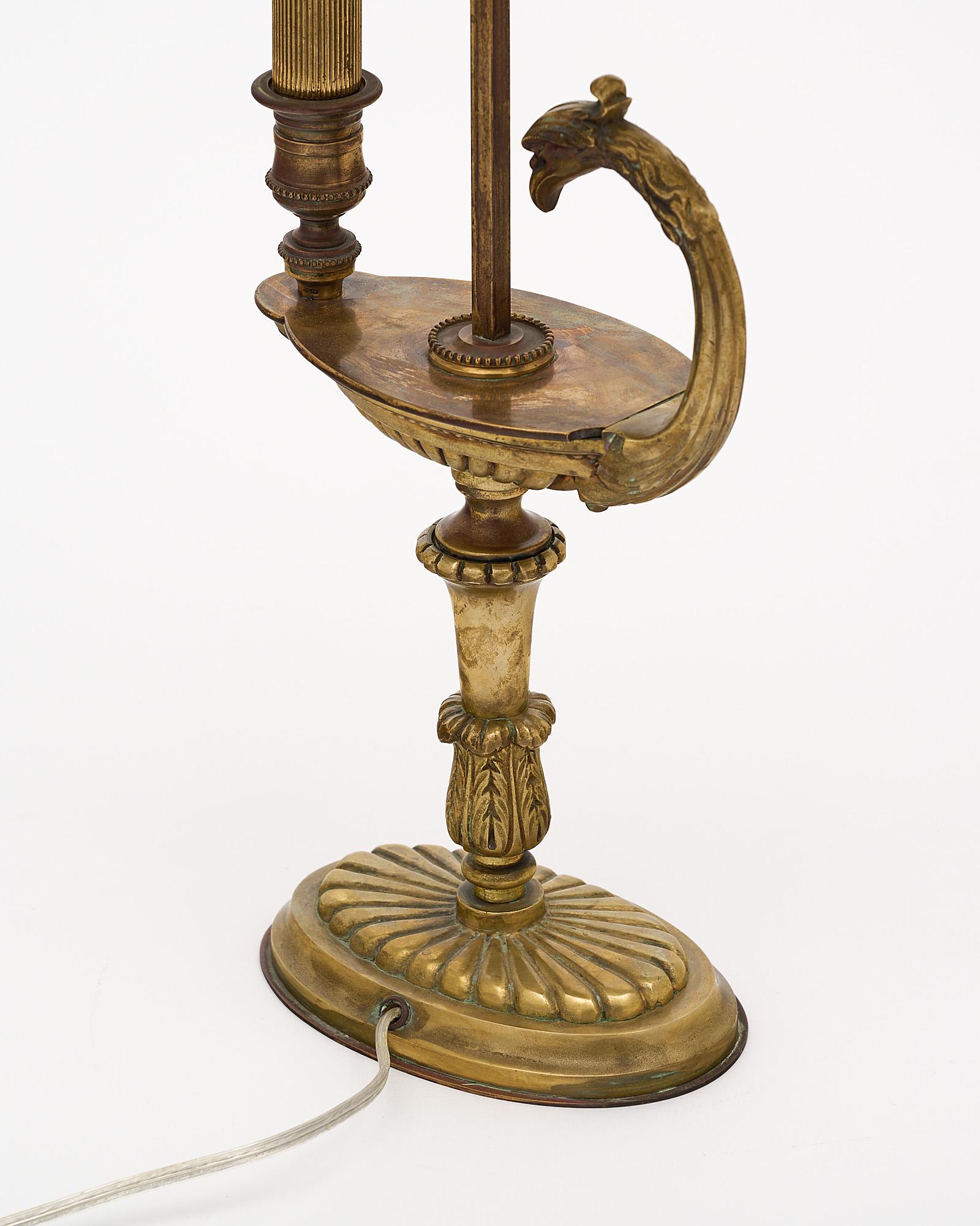 Französische antike Lampe im Empire-Stil im Angebot 3