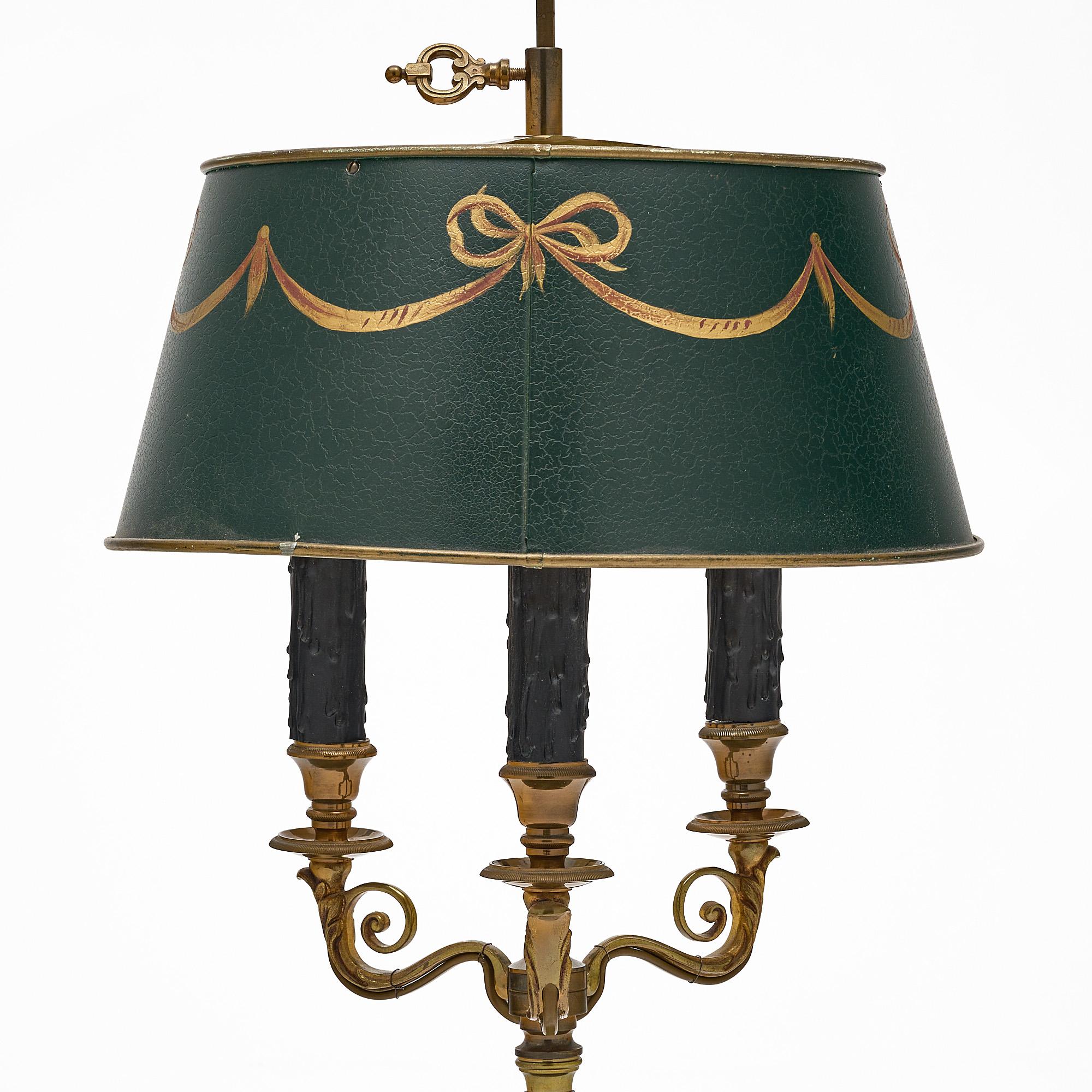 Empire Style French Bouillotte Lamp In Good Condition For Sale In Austin, TX