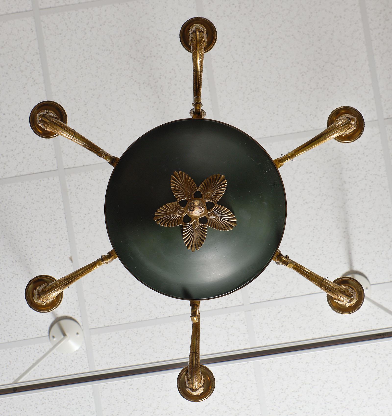 Empire Style French Bronze Chandelier 8