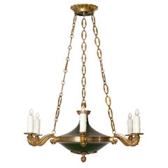 Empire Style French Bronze Chandelier