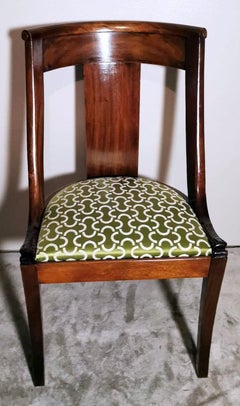 Sedia francese stile impero "Gondola" Tessuto Dedar