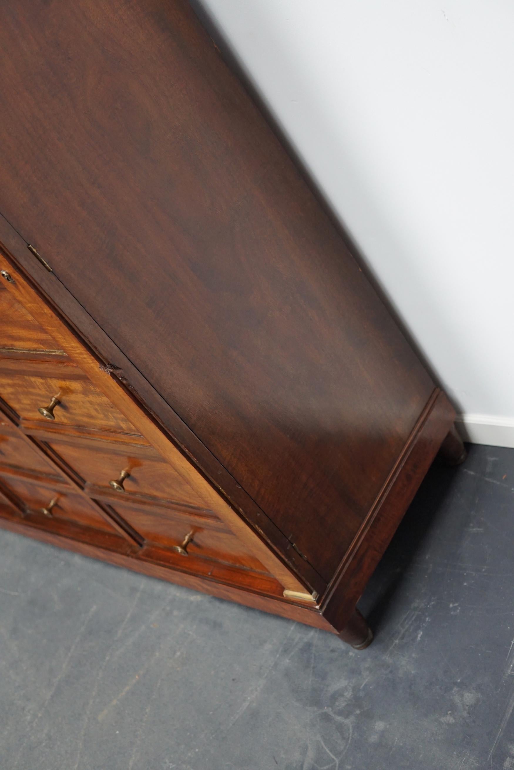 Empire Style French Mahogany Apothecary Cabinet / Filing Cabinet, 1920s 10