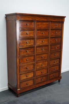 Empire Style French Mahogany Apothecary Cabinet / Filing Cabinet, 1920s