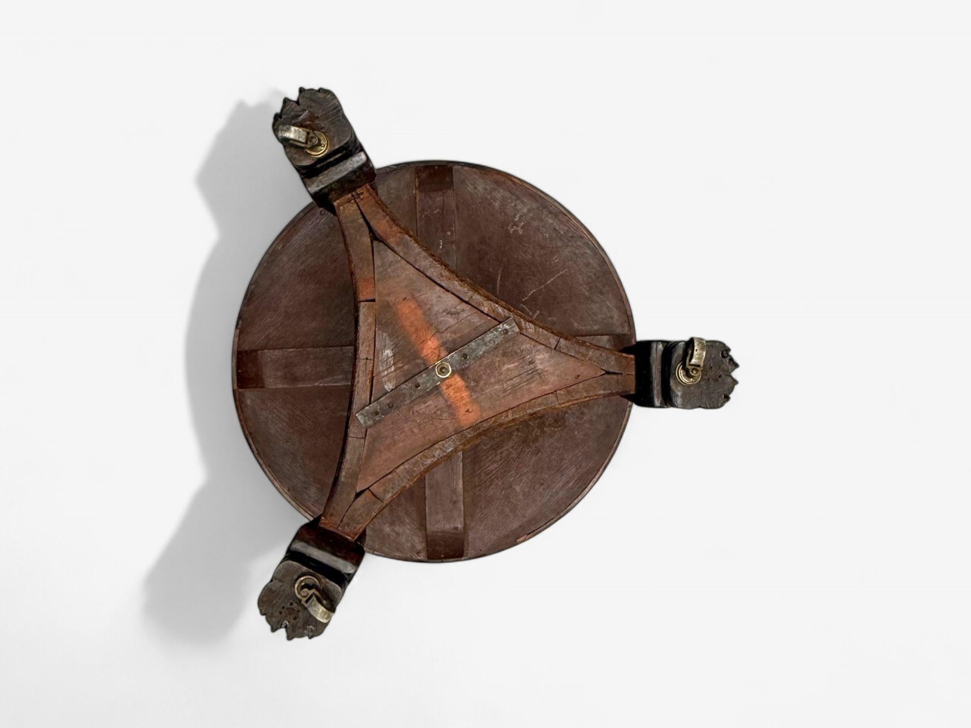 Charles X, French Empire Style, Flame Mahogany, Slate, Gueridon Table, 19th C. For Sale 8