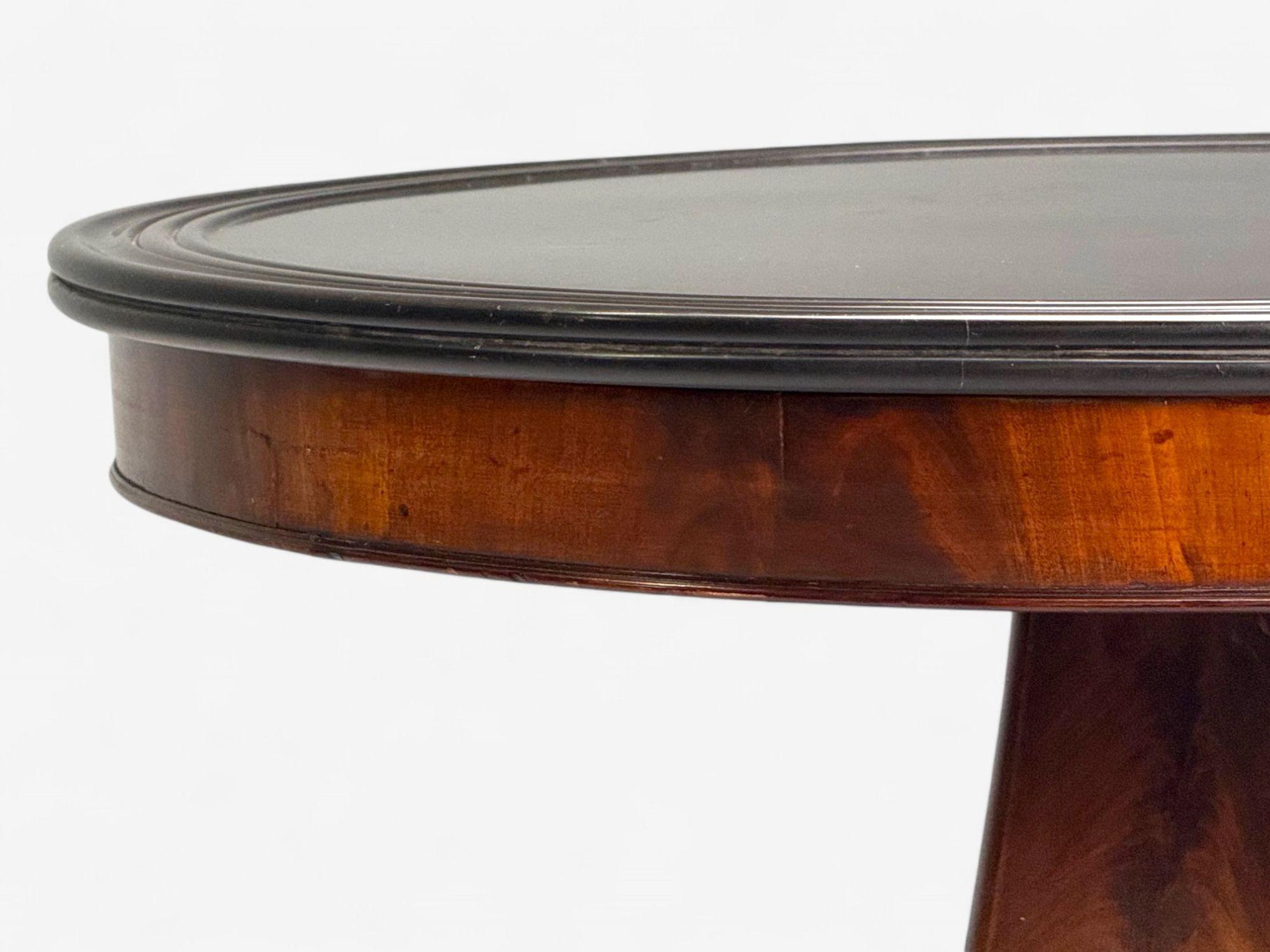Charles X, French Empire Style, Flame Mahogany, Slate, Gueridon Table, 19th C. For Sale 2