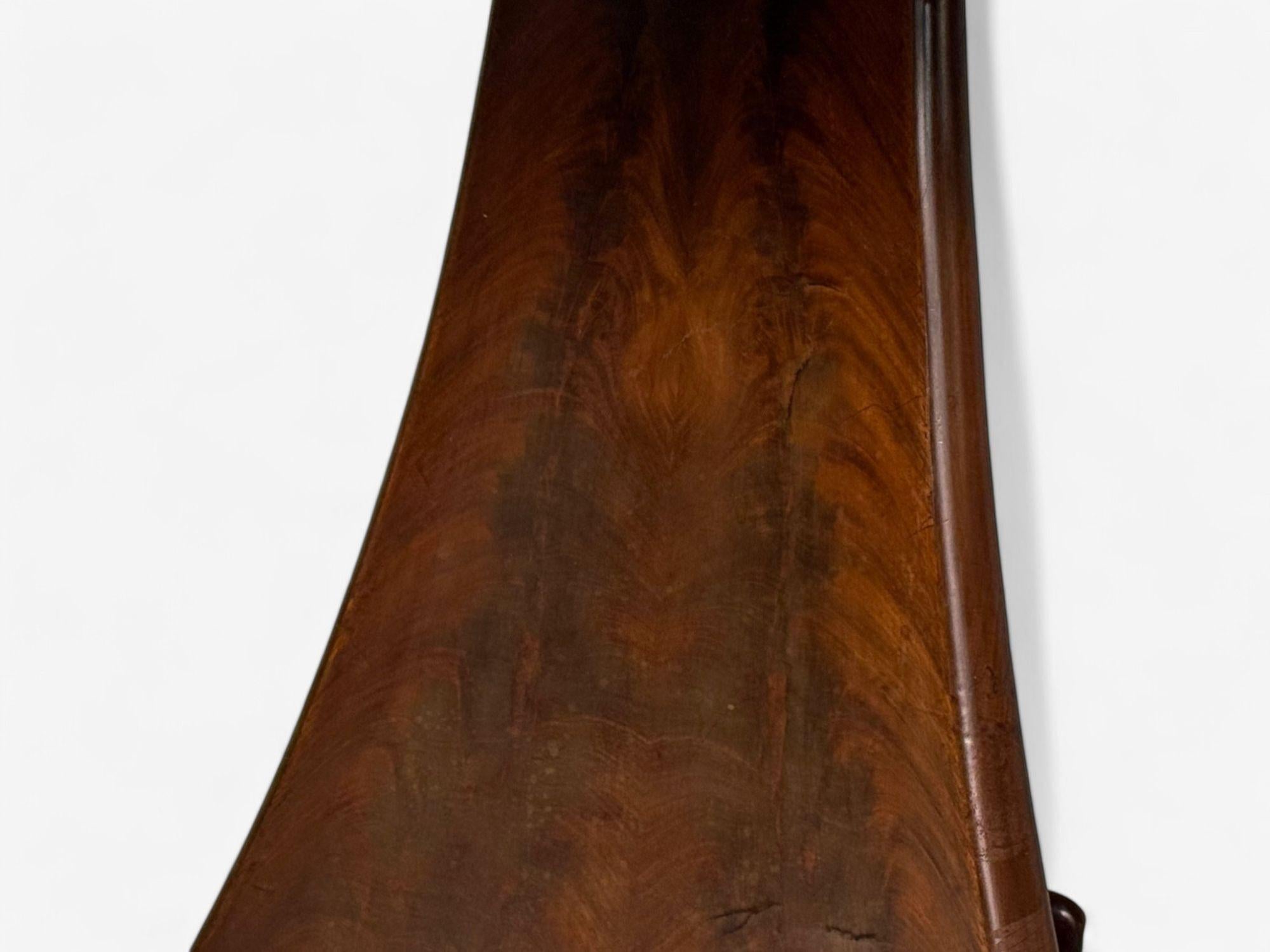 Charles X, French Empire Style, Flame Mahogany, Slate, Gueridon Table, 19th C. For Sale 3