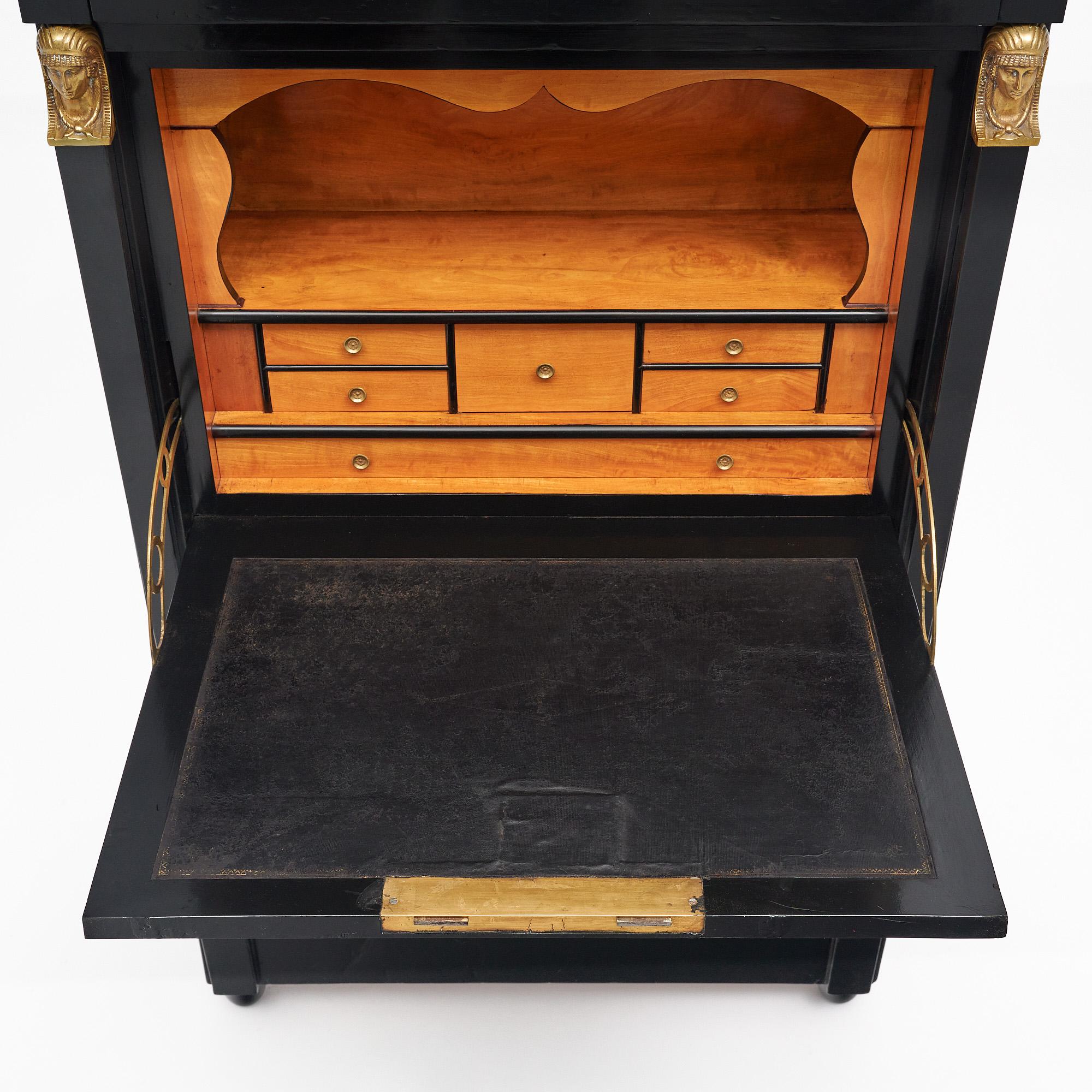 Empire Style French Secretary “Retour d’Egypte” In Good Condition For Sale In Austin, TX