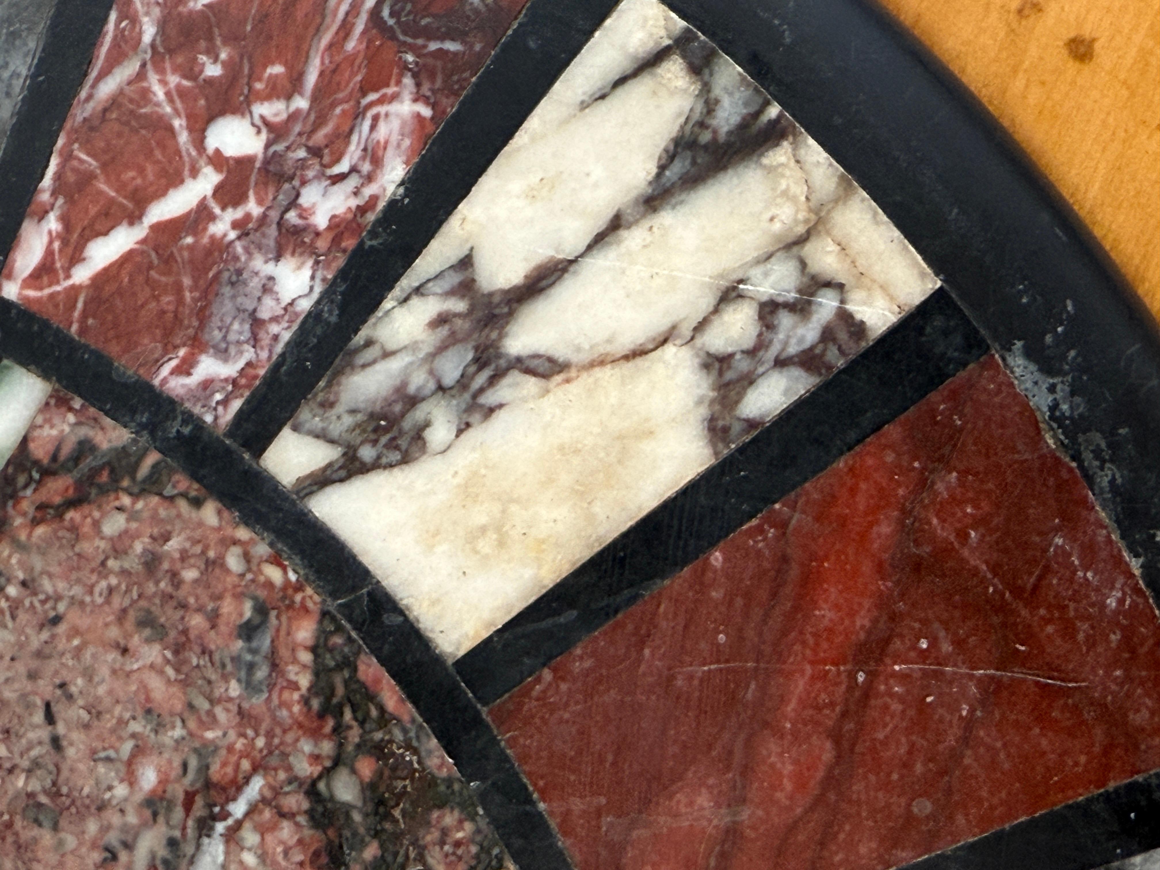 Empire Style Fruitwood Gueridon w/ Early Italian Pietra Dura Inlaid Specimen Top For Sale 10