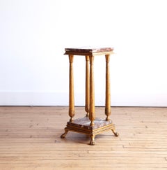 Empire Style Gilded Marble Pedestal