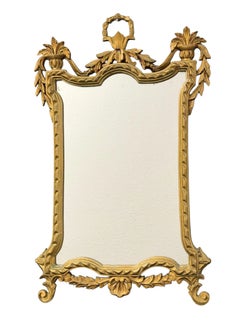 Empire Style Gilded Tole Toleware Mirror Vintage, Italy, 1950s