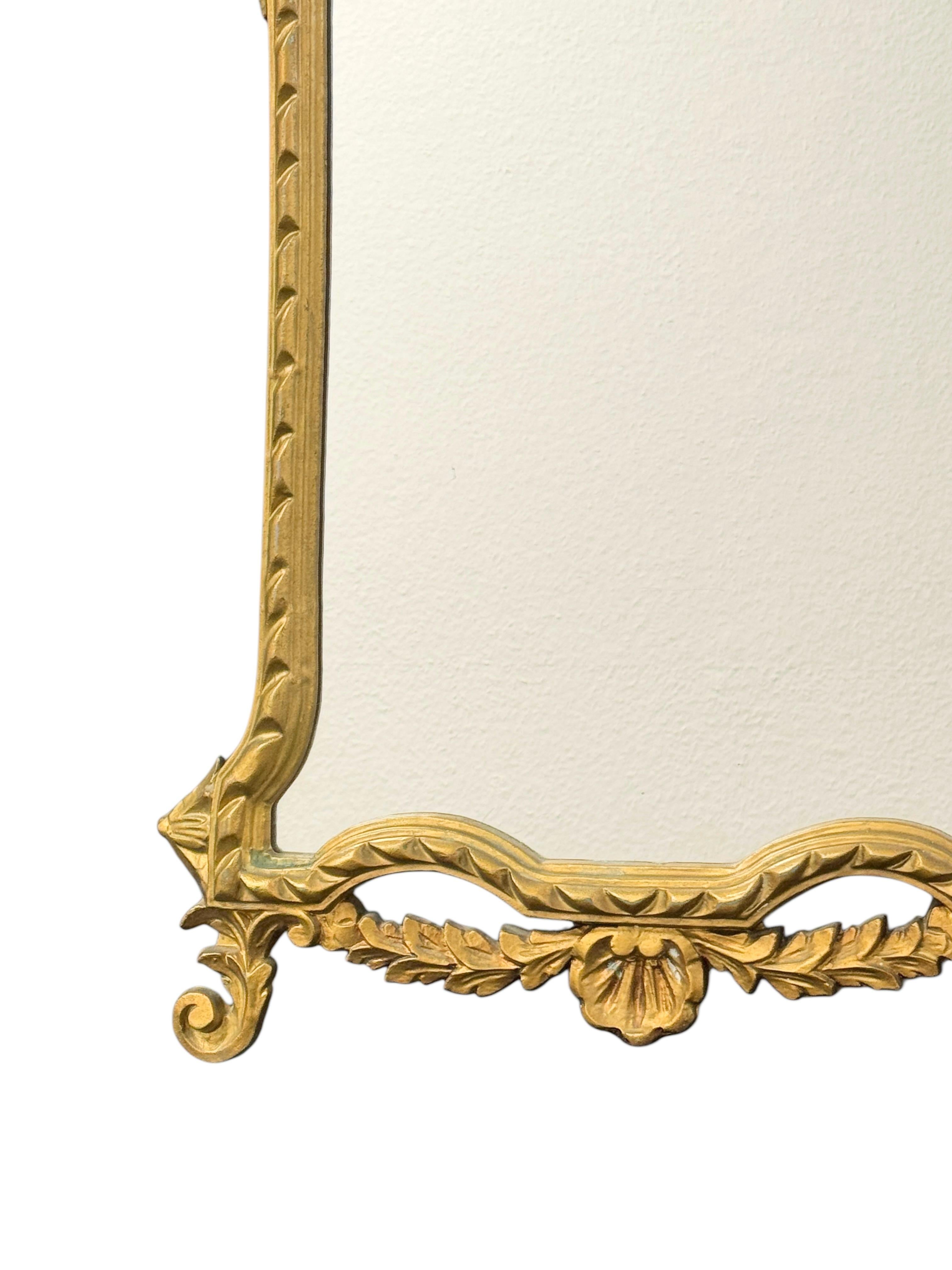 italien Empire Style Gilded Tole Toleware Mirror Vintage, Italy, 1950s en vente