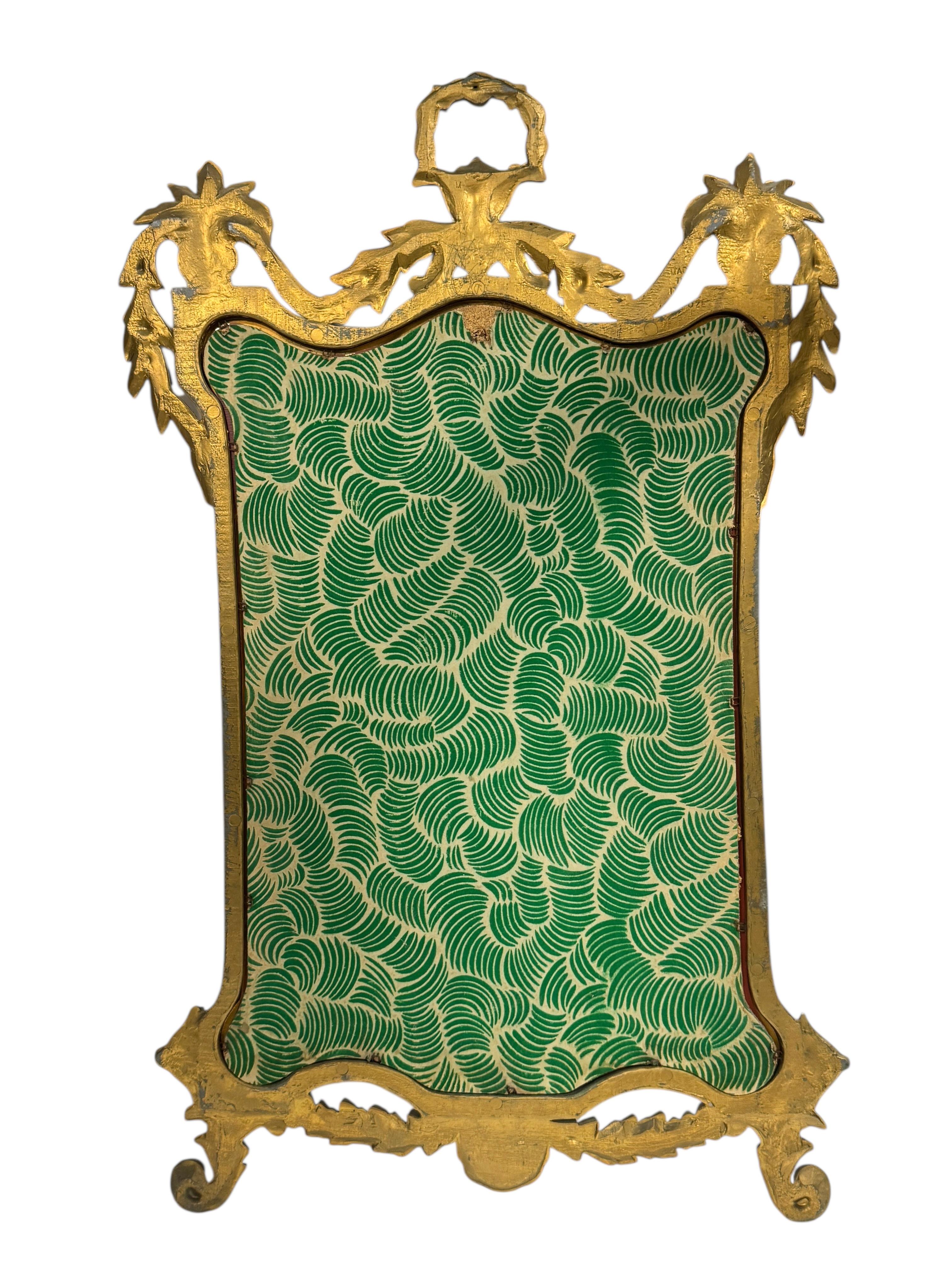 Empire Style Gilded Tole Toleware Mirror Vintage, Italy, 1950s en vente 1