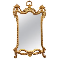 Empire Style Gilded Tole Toleware Mirror Vintage, Italy, 1950s