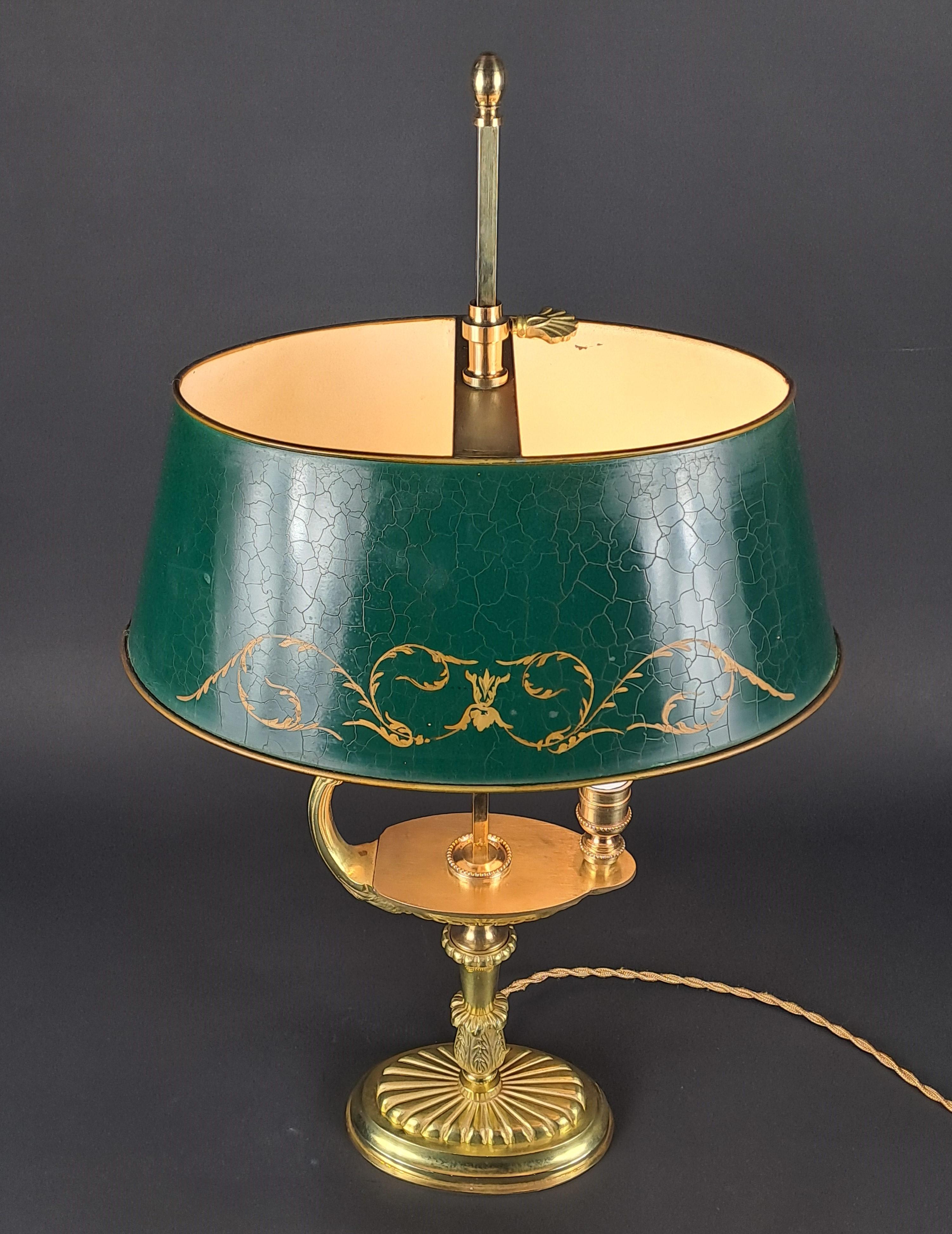 Empire Style Gilt Bronze Bouillotte Lamp 5