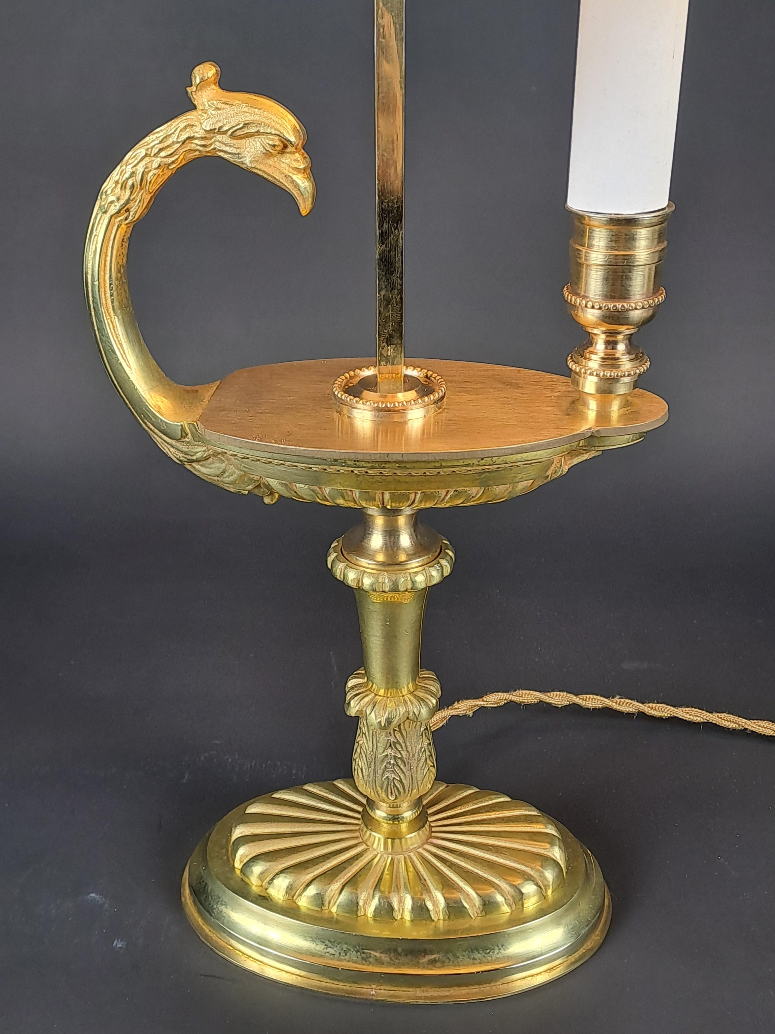 Empire Style Gilt Bronze Bouillotte Lamp 2