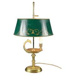 Bouillotte-Lampe im Empire-Stil aus vergoldeter Bronze