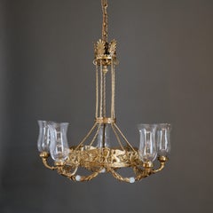Empire Style Gilt Bronze Chandelier