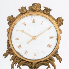 Empire Style Gilt Metal Ebonized Mantle Clock
