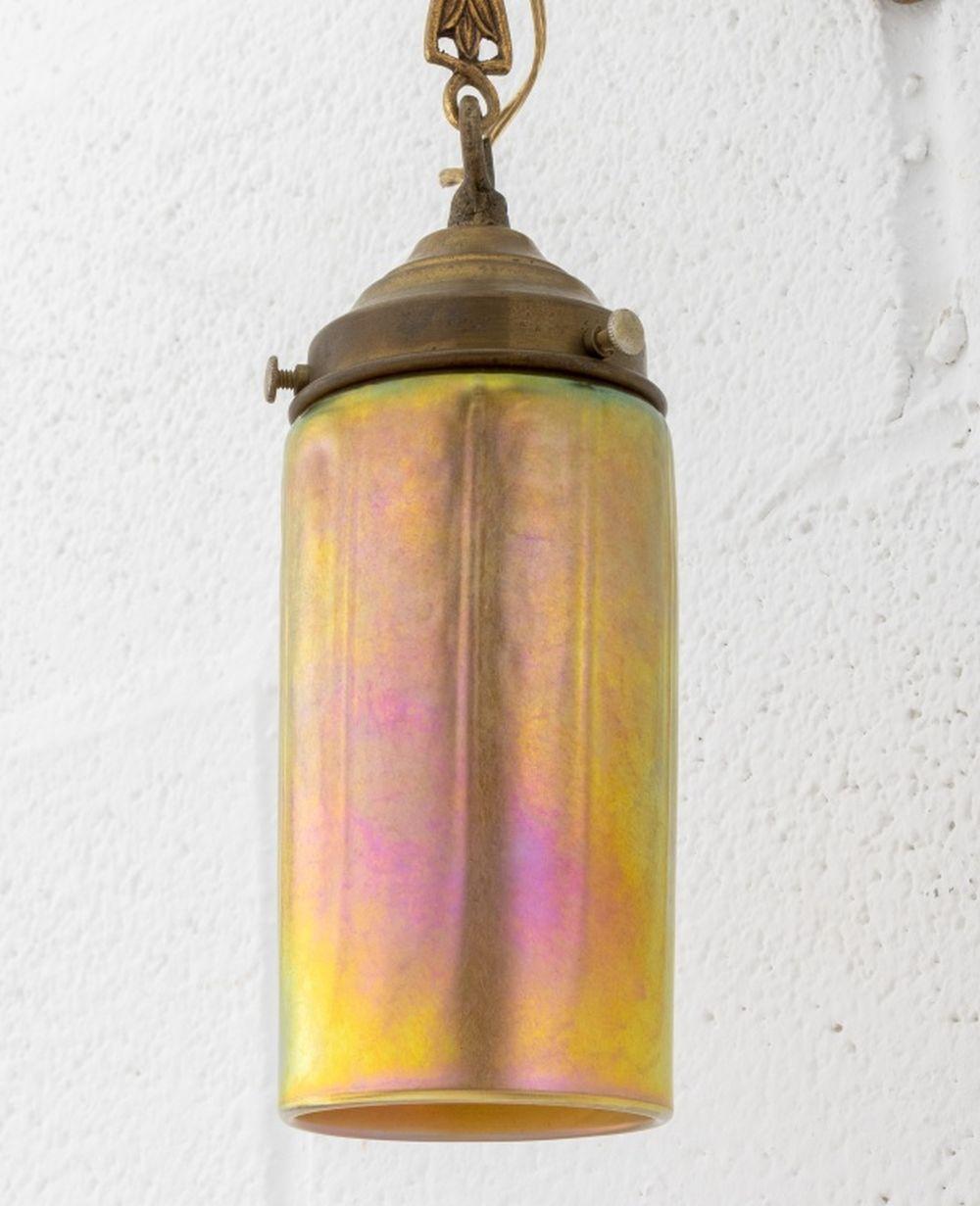 Art Nouveau Empire Style Gilt Metal Hanging Wall Light For Sale