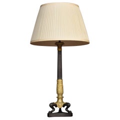 Empire Style Gilt Metal Table Lamp