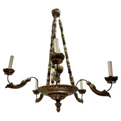 Empire Style Gilt Wood Chandelier