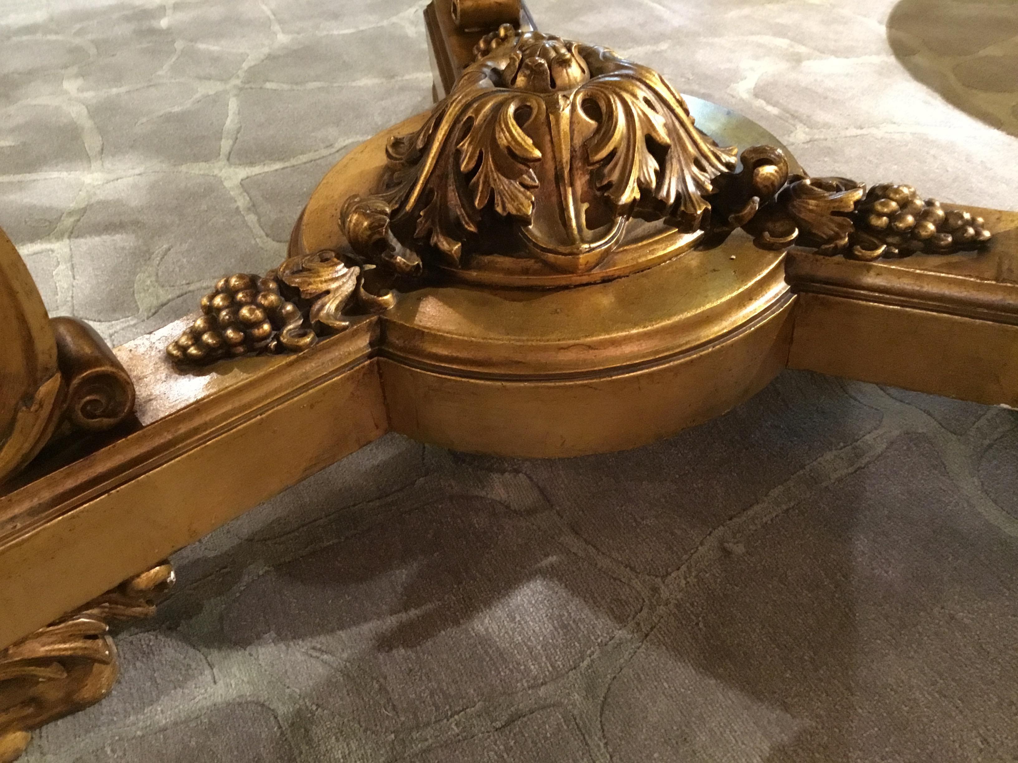 Empire Style Giltwood and Marble Top, Center Table 1