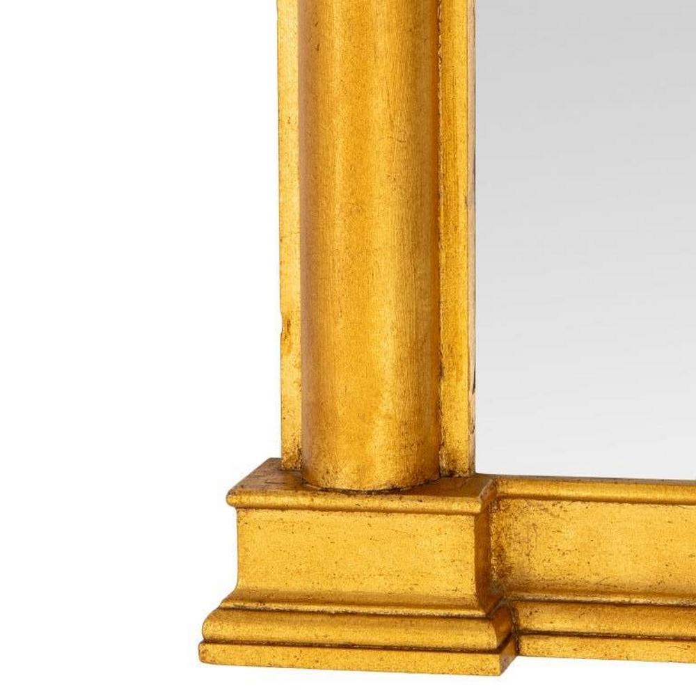 Neoclassico Specchio da parete in legno dorato in stile impero in vendita