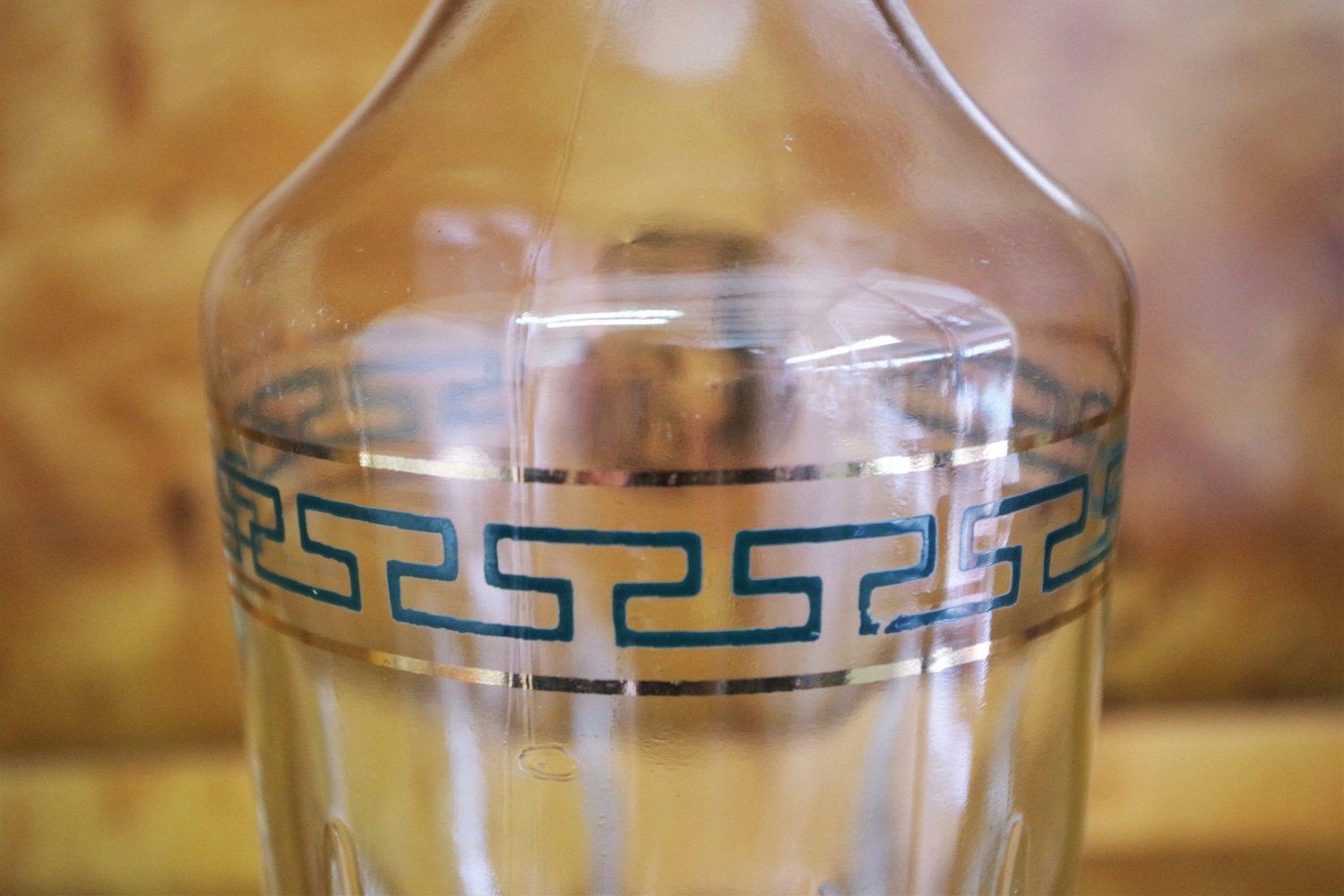 Verre Bouteille de liqueur en verre de style Empire - 1970 Vintage Italian Barware en vente
