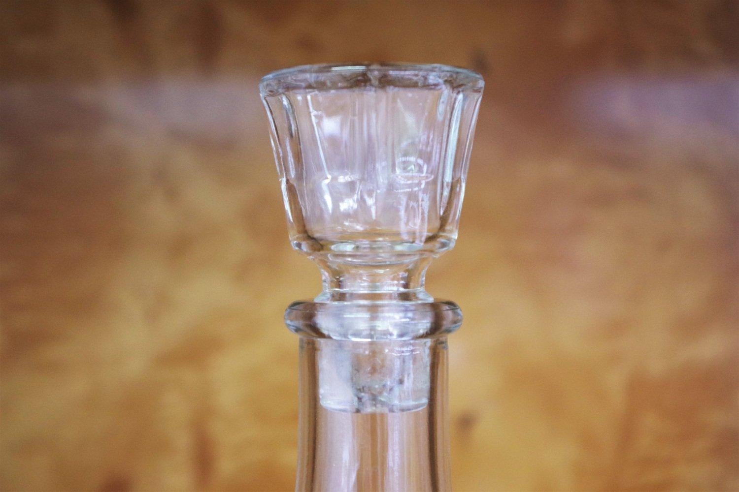 Bouteille de liqueur en verre de style Empire - 1970 Vintage Italian Barware en vente 3