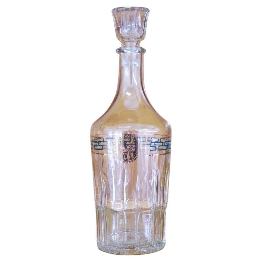 Empire-Style Glass Liquor Bottle - 1970s Vintage Italian Barware