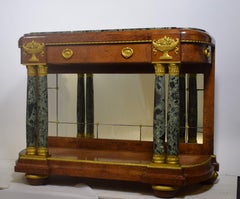 Empire Style Green Marble-Top Console Table