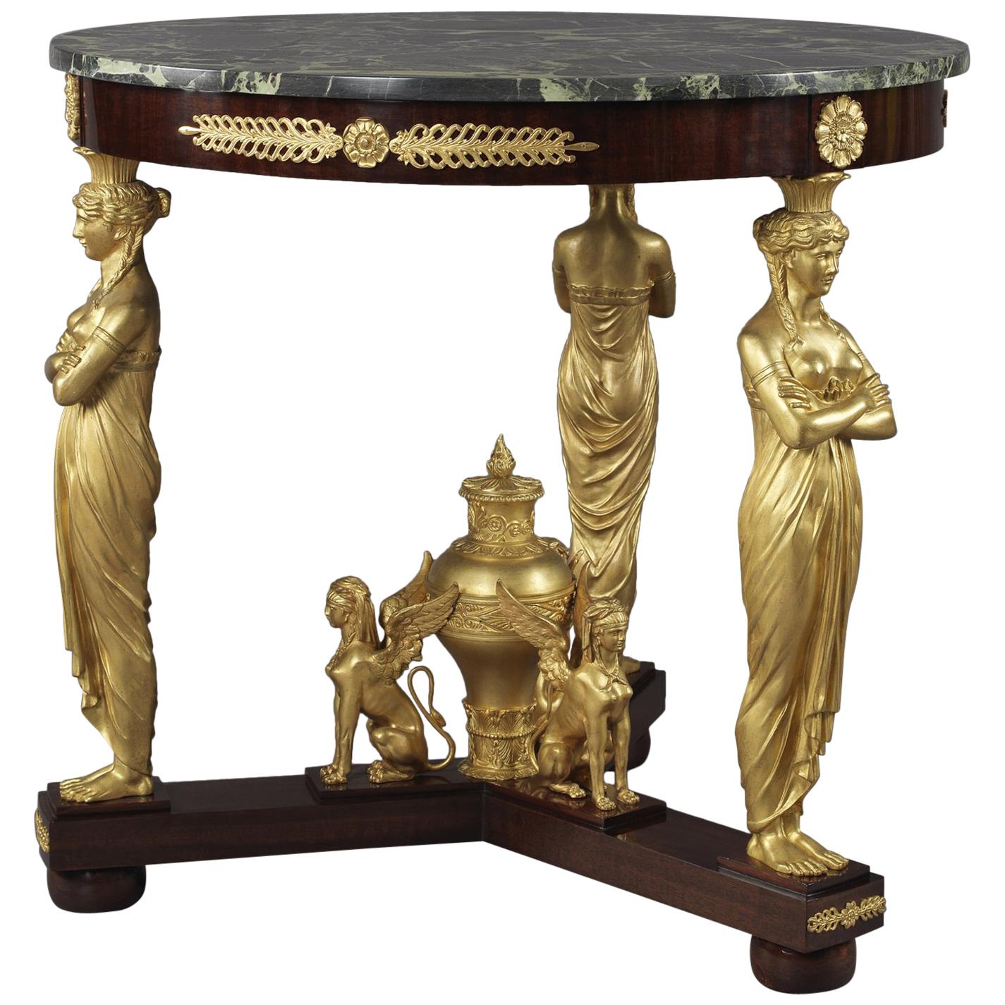 Guéridon de style Empire à la manière de Jacob-Desmalter, vers 1880