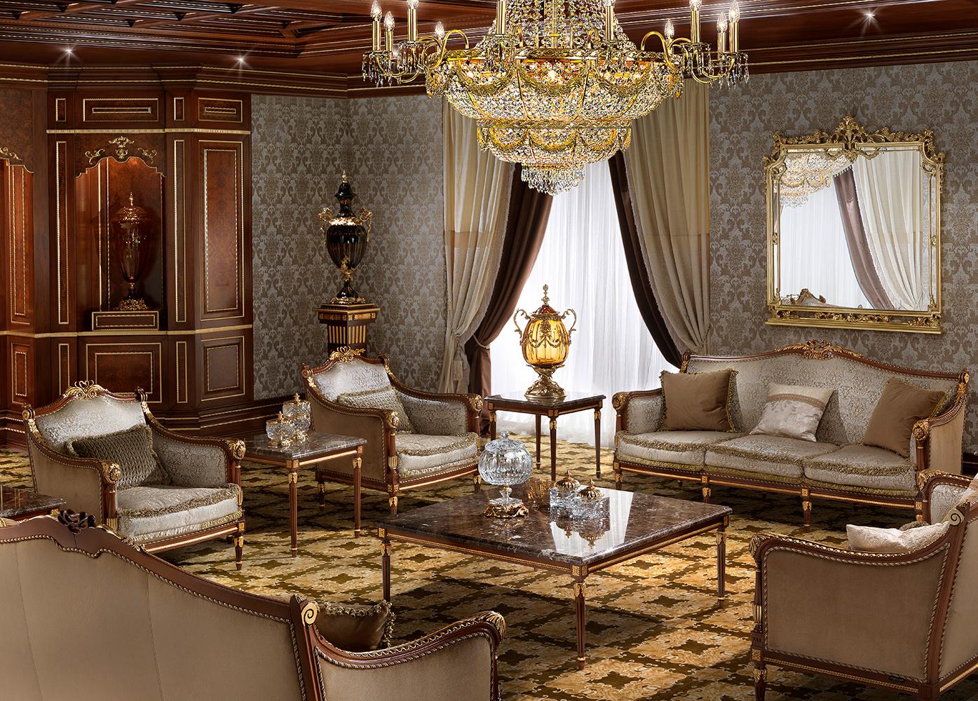 Fauteuil italien de style Empire avec coussin en noyer et feuille d'or en vente 3