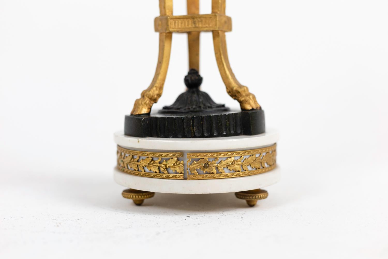 Bronze Lampe de style Empire en bronze à deux patines:: vers 1880 en vente