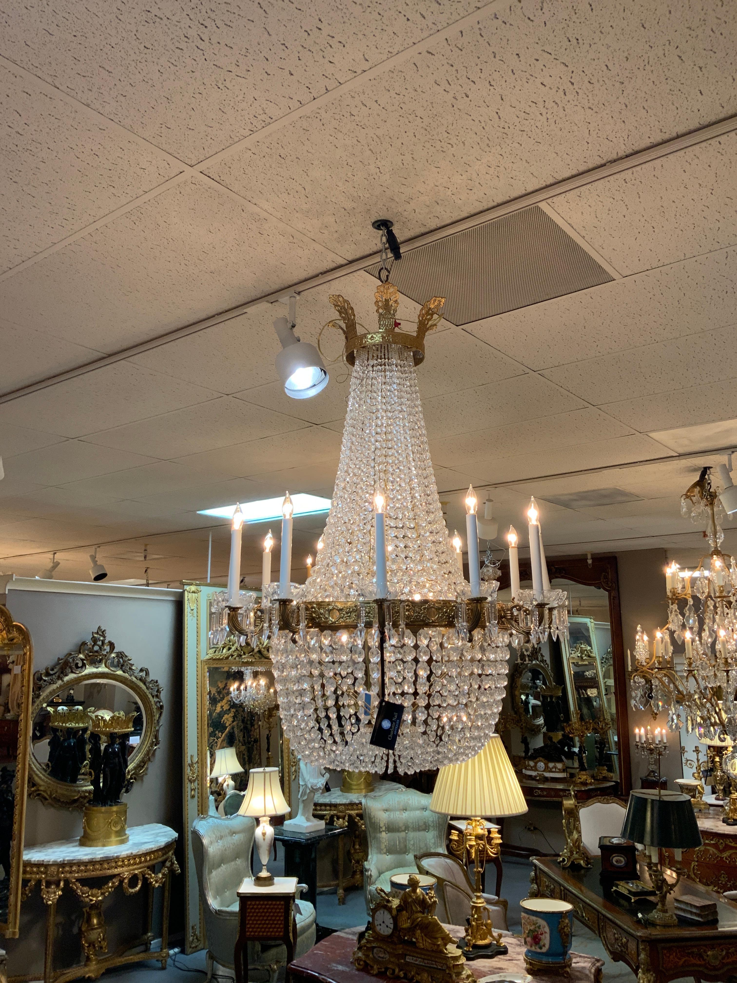 Lampadario grande in stile impero in vendita 2