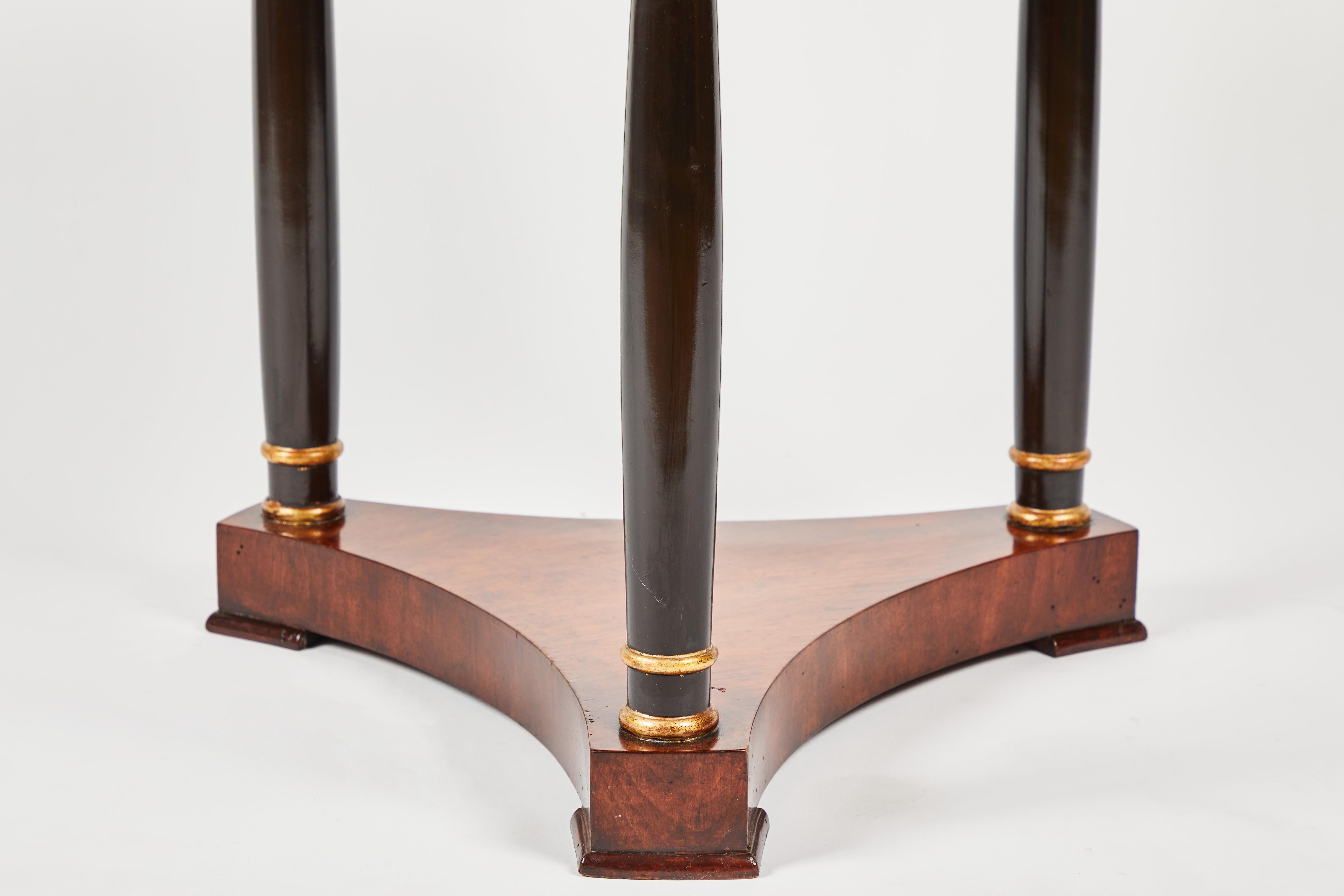 Empire Style Mahogany and Ebonized Side Table In Good Condition For Sale In LOS ANGELES, CA