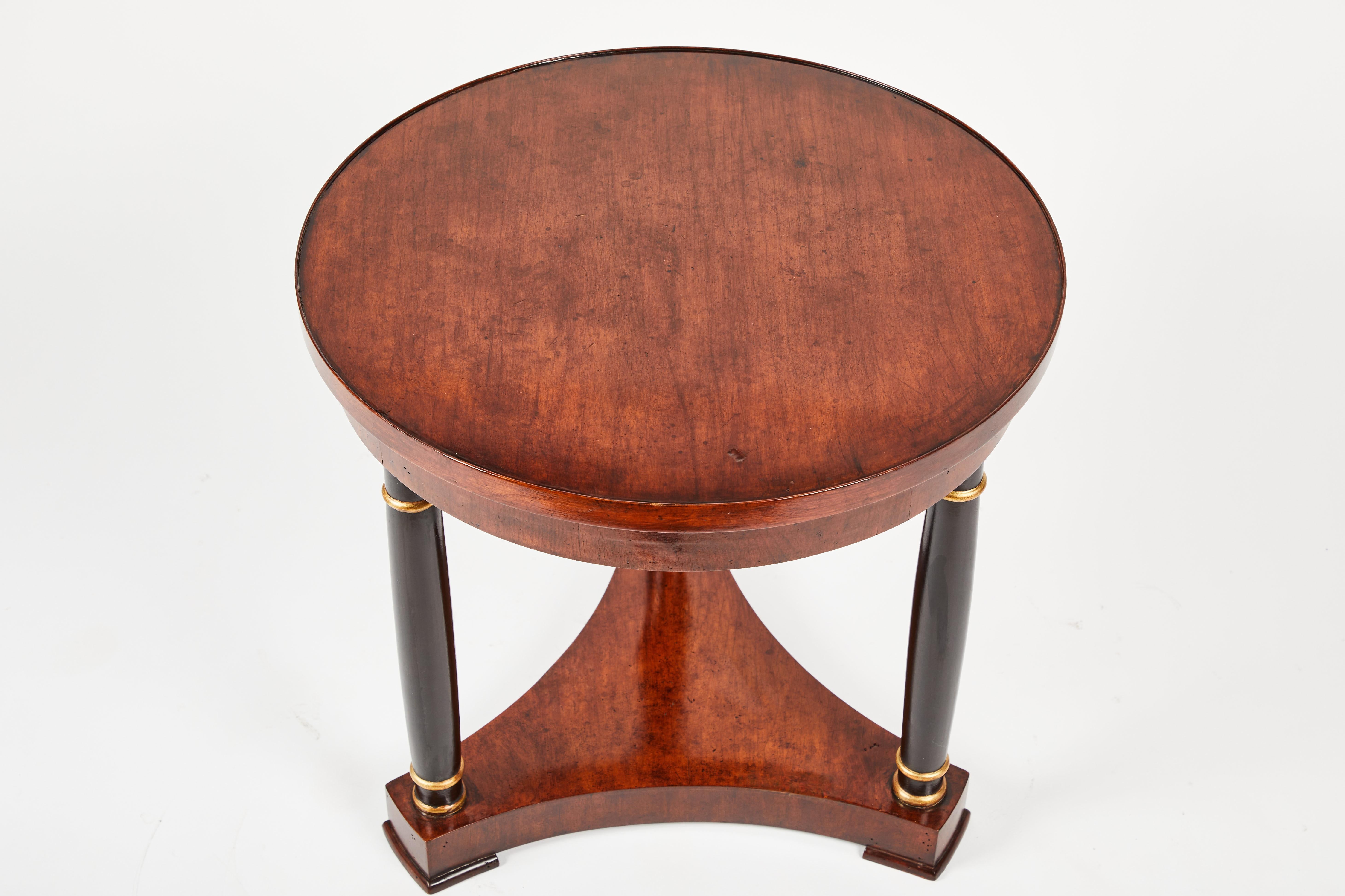 Empire Style Mahogany and Ebonized Side Table For Sale 2