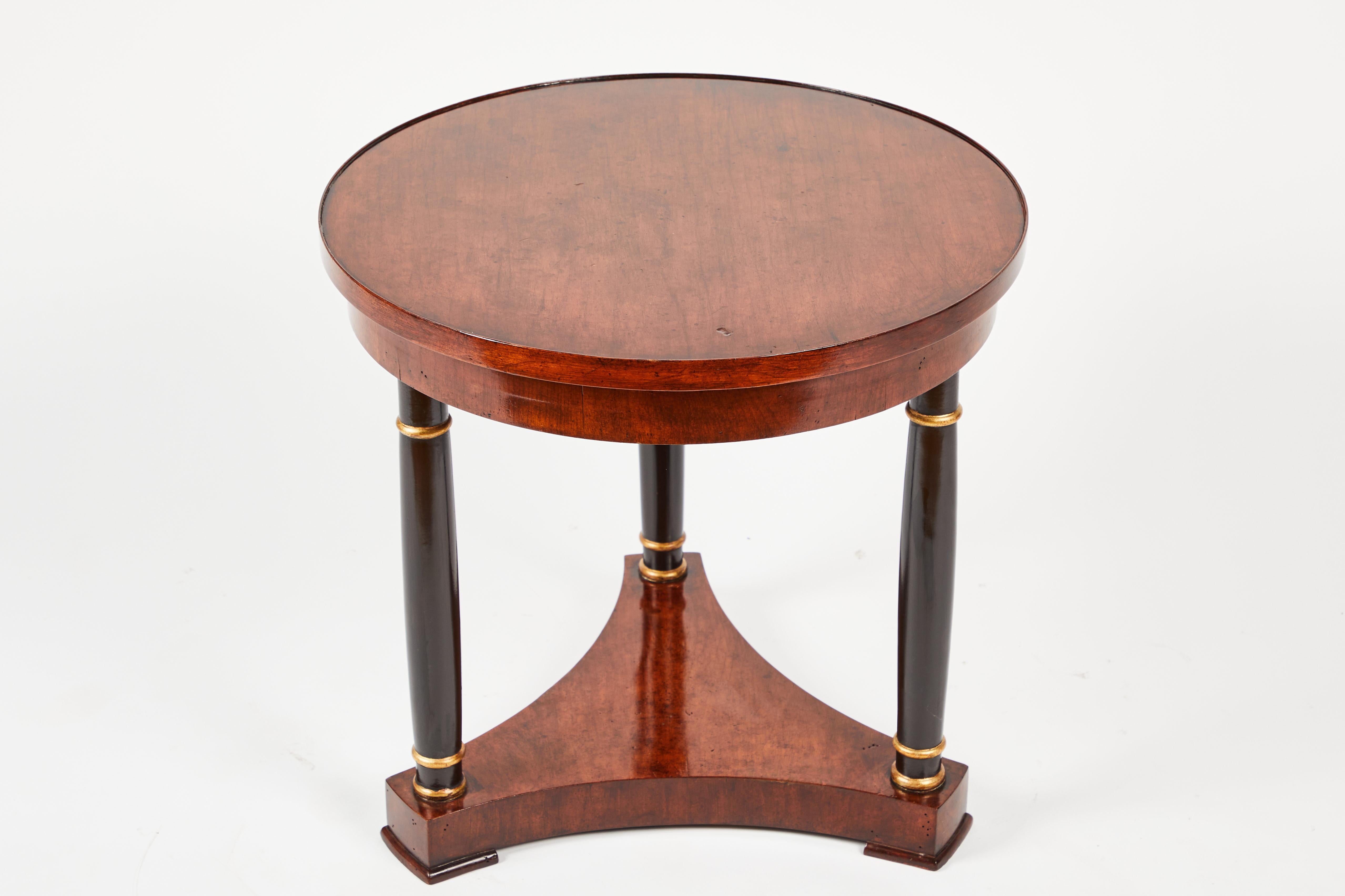 Empire Style Mahogany and Ebonized Side Table For Sale 3