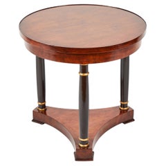 Empire Style Mahogany and Ebonized Side Table